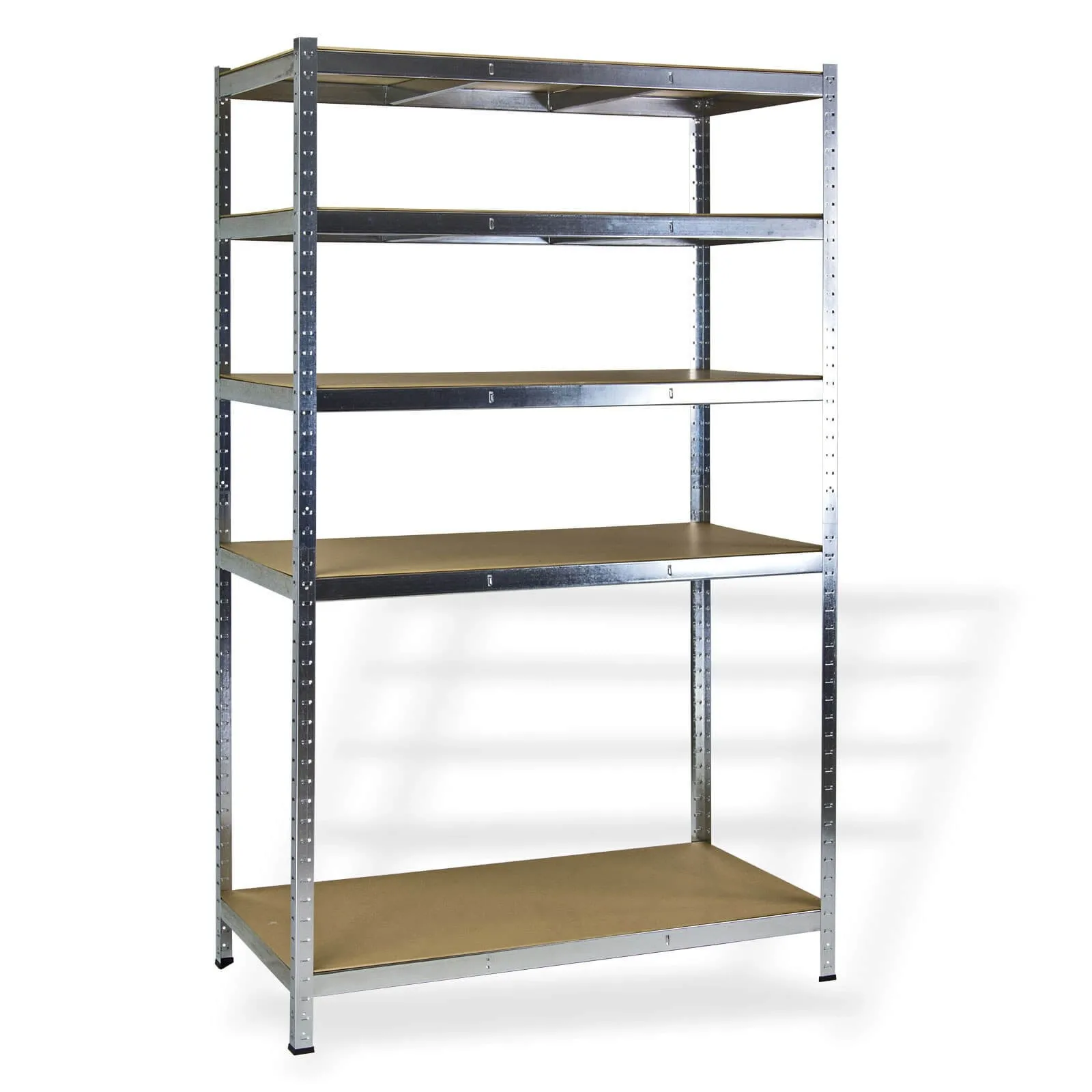 Steckregal / Kellerregal / Lagerregal mit 5 Holzböden, 200x120x60cm