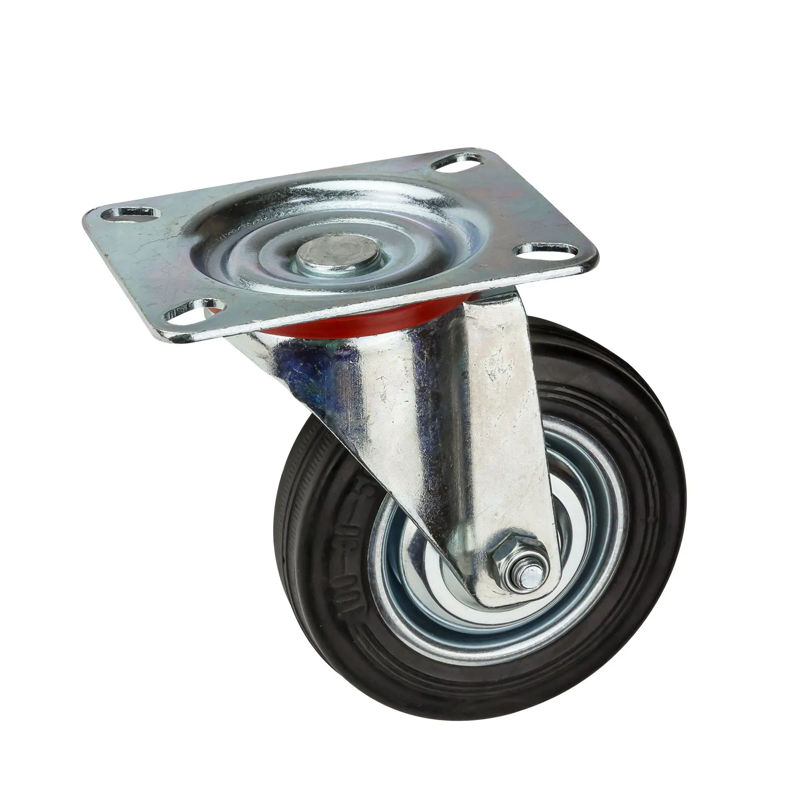 Transportrolle / Lenkrolle Vollgummi-Rad d=100 mm bis 70 kg