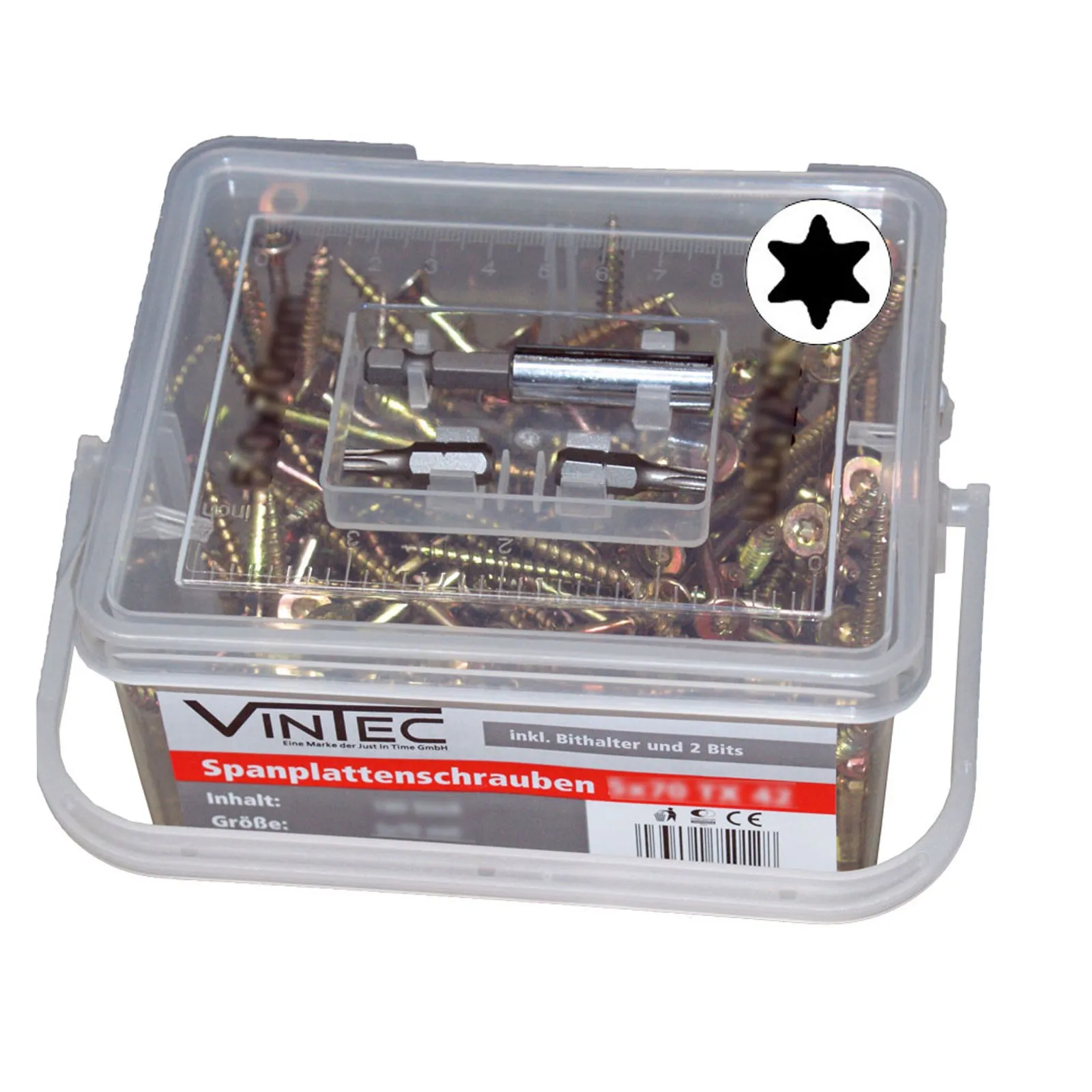 Spanplattenschrauben 4.5 x 50 265 St. (75006) Spanplatten Holz Schrauben Industriequalität Innensechsrund