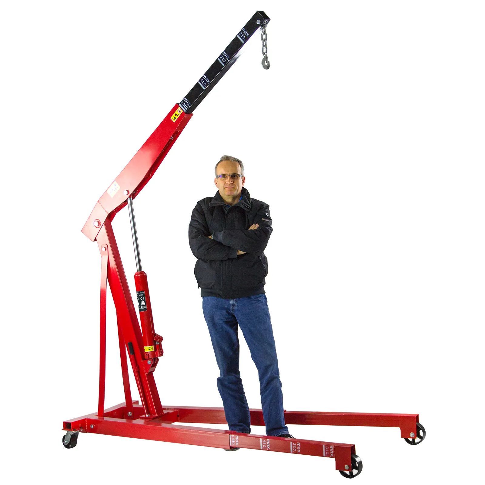 Werkstattkran 3000kg Motorkran bis 3t Motorheber klappbar