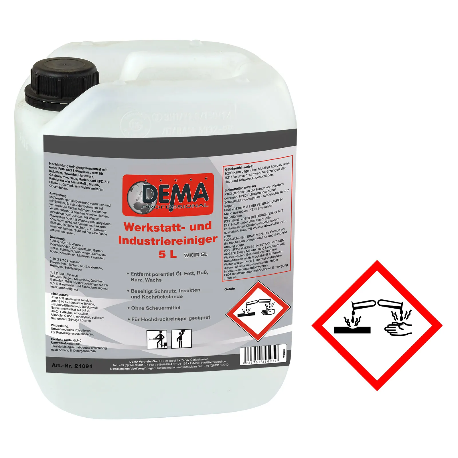 Werkstattreiniger und Industriereiniger 5 Liter