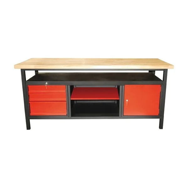 Werkbank Hobelbank Metalltisch Werkstatttisch 1700 Tür Schubladen