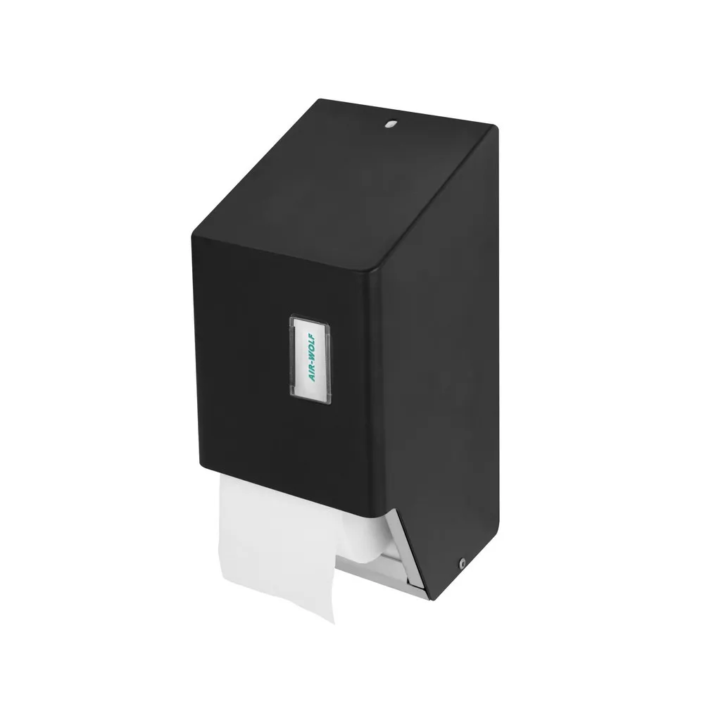 Air-Wolf WC-Papierspender für 2 Haushaltsrollen Schwarz