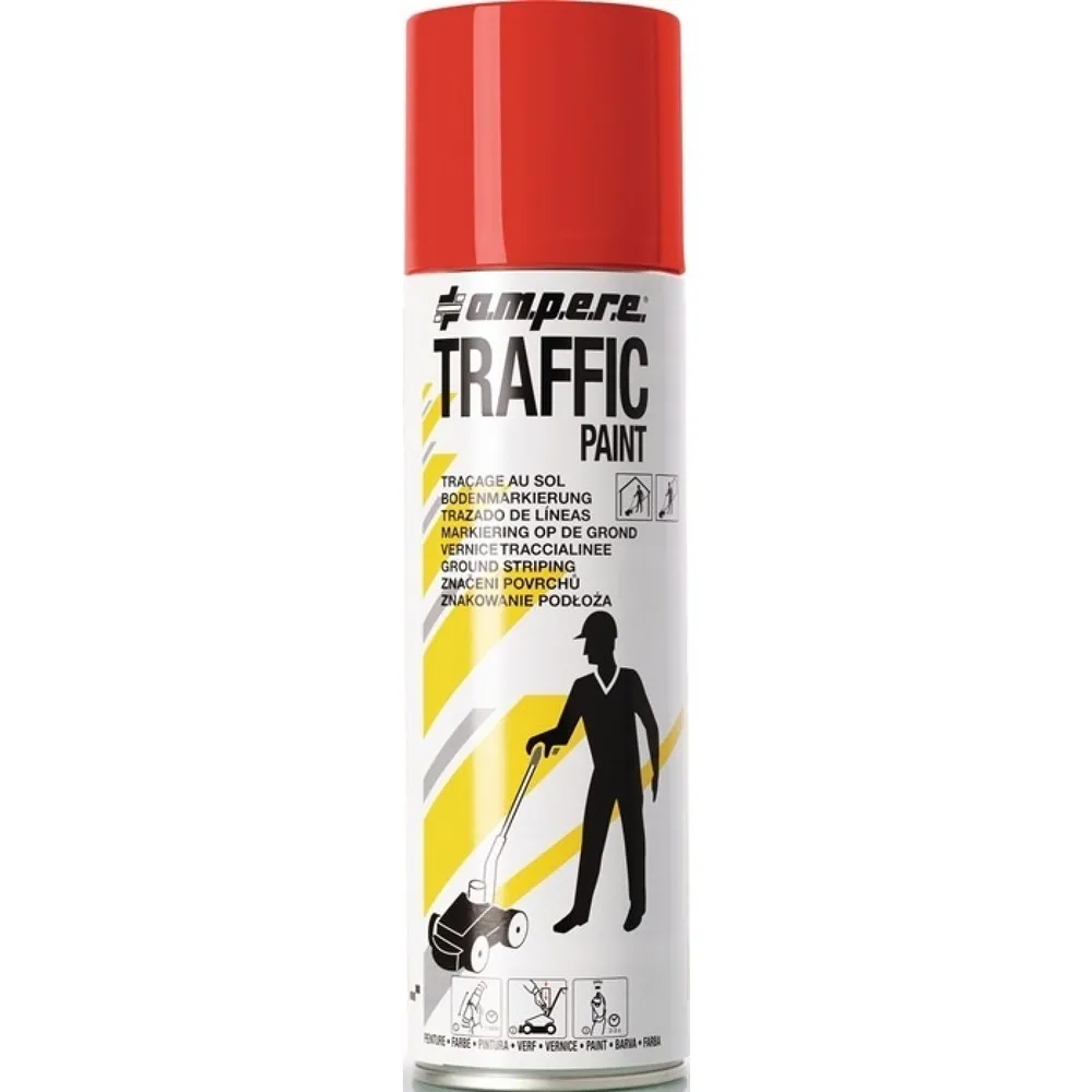 A.M.P.E.R.E. Bodenmarkierspray TRAFFIC PAINT, rot, 500 ml