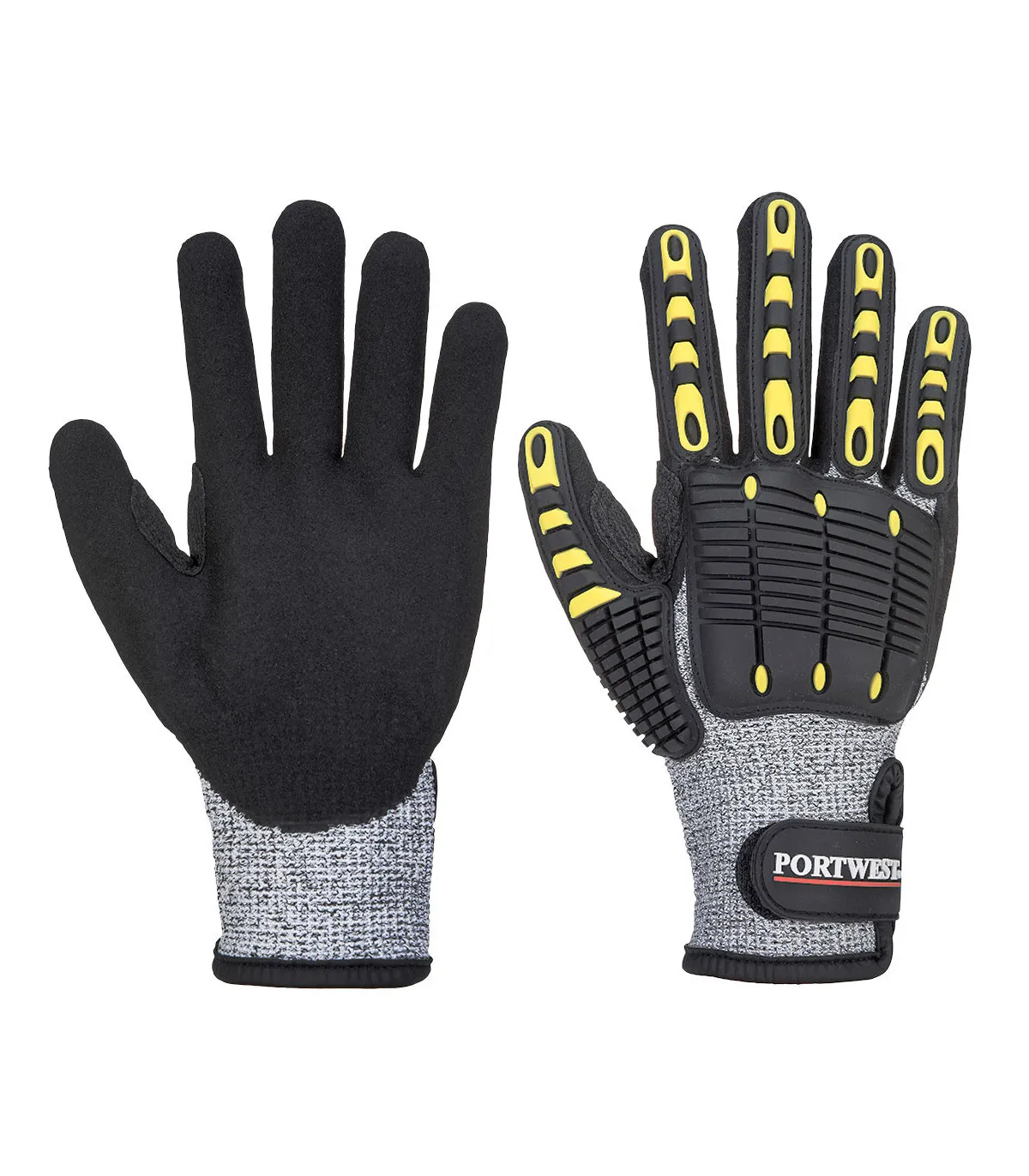 Anti-Schnitthandschuh-Level C und Antigolpes Grau/Schwarz galga 13 PORTWEST A722