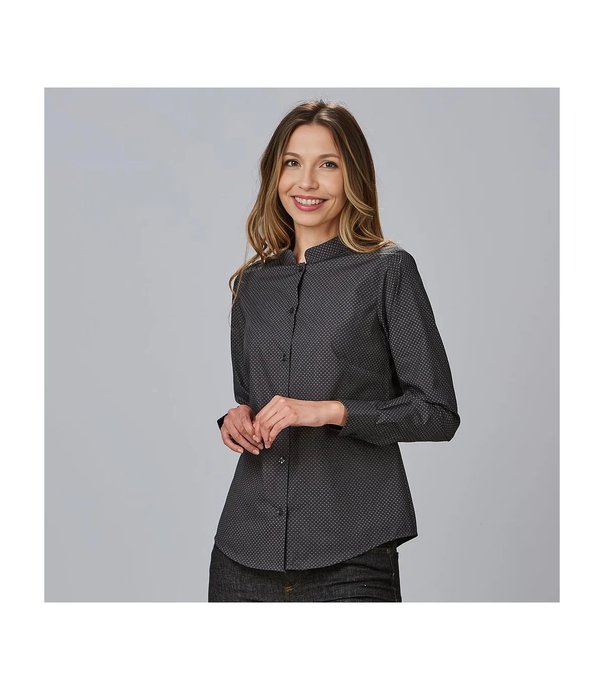 Arbeitshemd mit mao-neck Büro oder Handel Stoff Popelin Truck mit GRETA UNIFORMES GARY's 243400