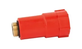 Baustopfen mit Messinggewinde rot 1/2"
