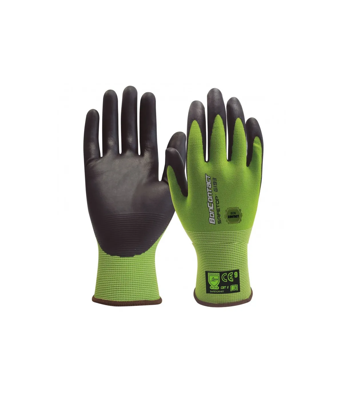 BonContact Poröse Nitril-auf-Nylon-Handschuhe, 12er-Pack, SAFETOP