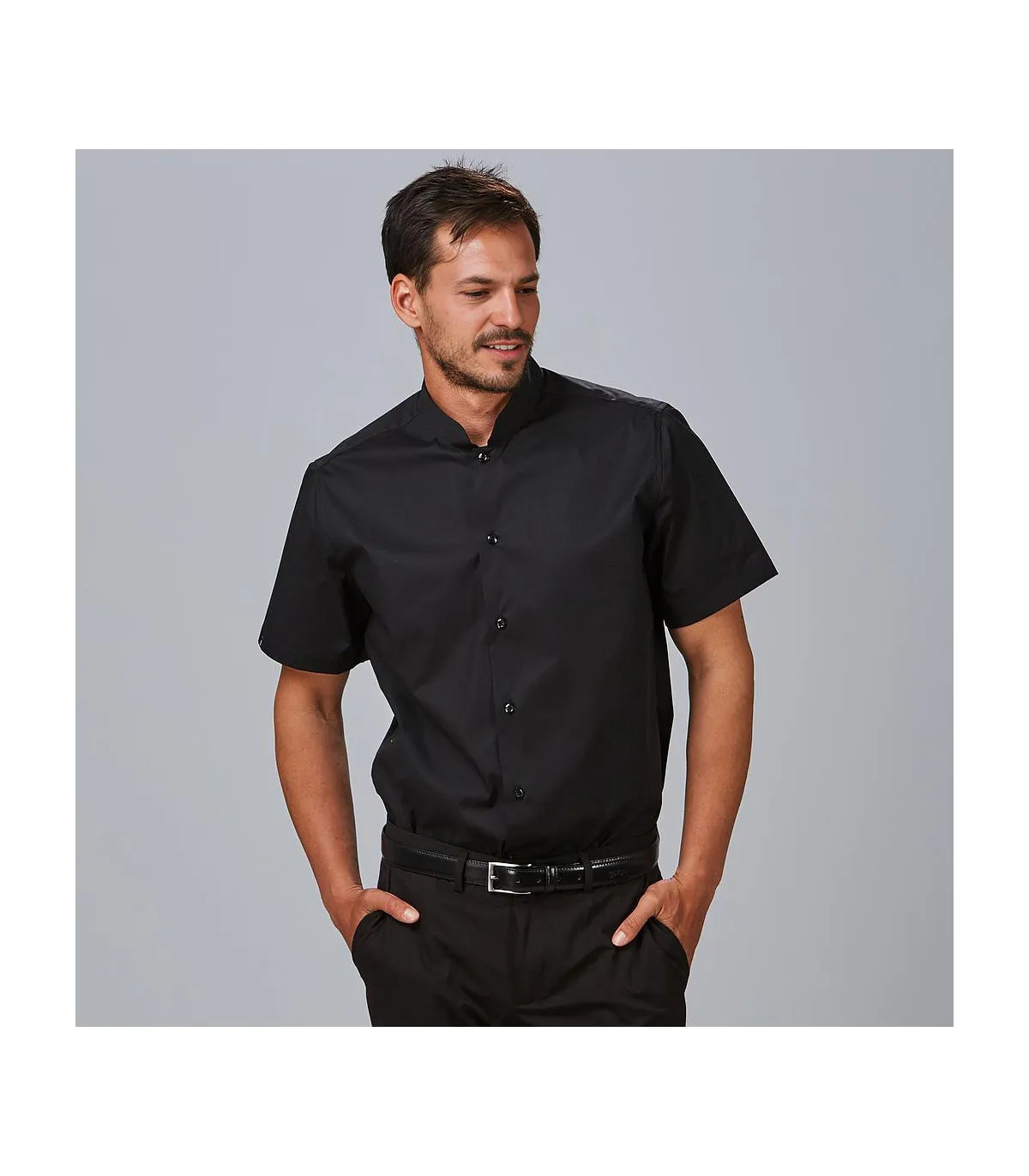 Camisa hombre m/c c/mao slim fit elastan "red line" 260007 GARY´S