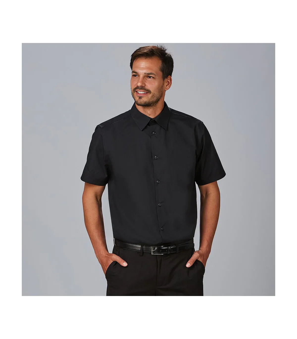 Camisa hombre m/c slim fit elastan "red line" 260006 GARY´S