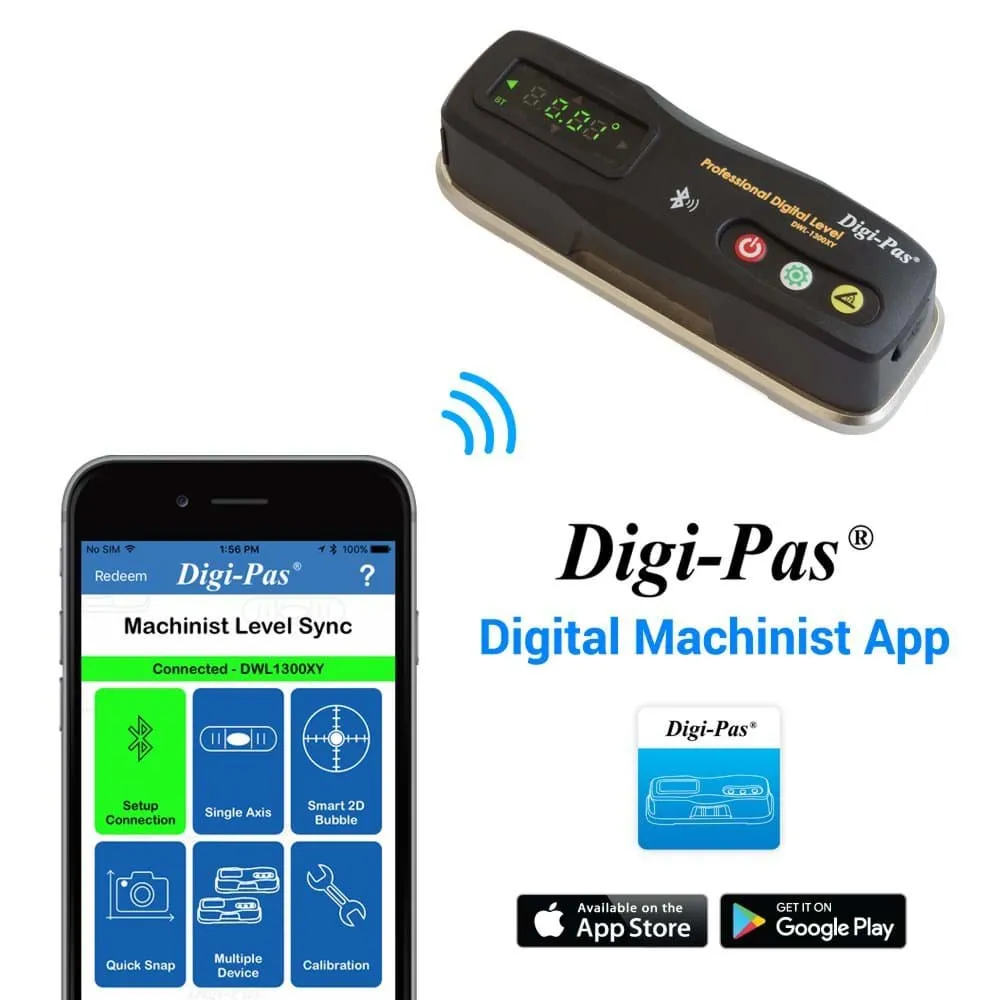 2-Achsen Präzisionswasserwaage digital Wireless DWL-1300XY