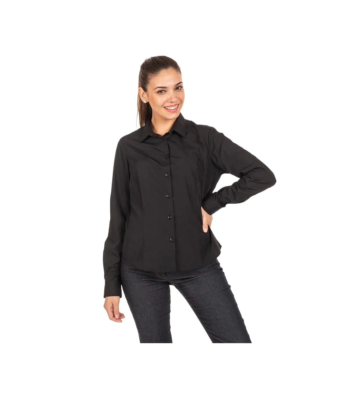 Frauen Bluse mit langen Ärmeln und Klammern, POP REDLINE UNIFORMES GARY'S 288100