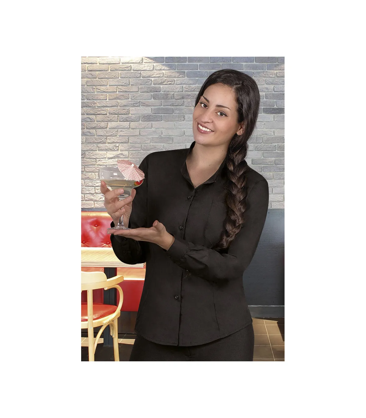 Frauen Fuß lange Ärmel und Tasche SHARON