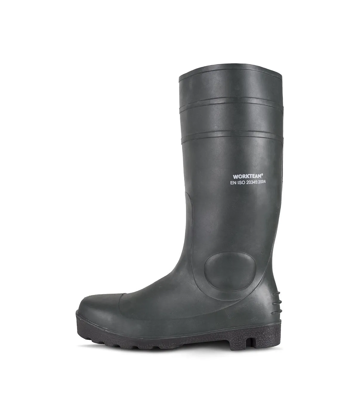 Grüner Topfstiefel mit Zehe und Edelstahlschablone WORKTEAM P2201 high reed