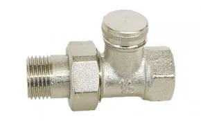 Heizkörper Rücklaufverschraubung absperrbar 1/2" Dg. vernickelt