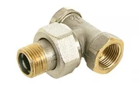 Heizkörper Rücklaufverschraubung absperrbar 1/2" Eck vernickelt