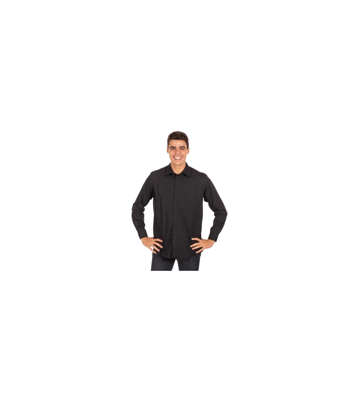 Herren Langarmhemd mit Brusttasche, Popeline-Stoff POP REDLINE UNIFORMS GARY'S 295000