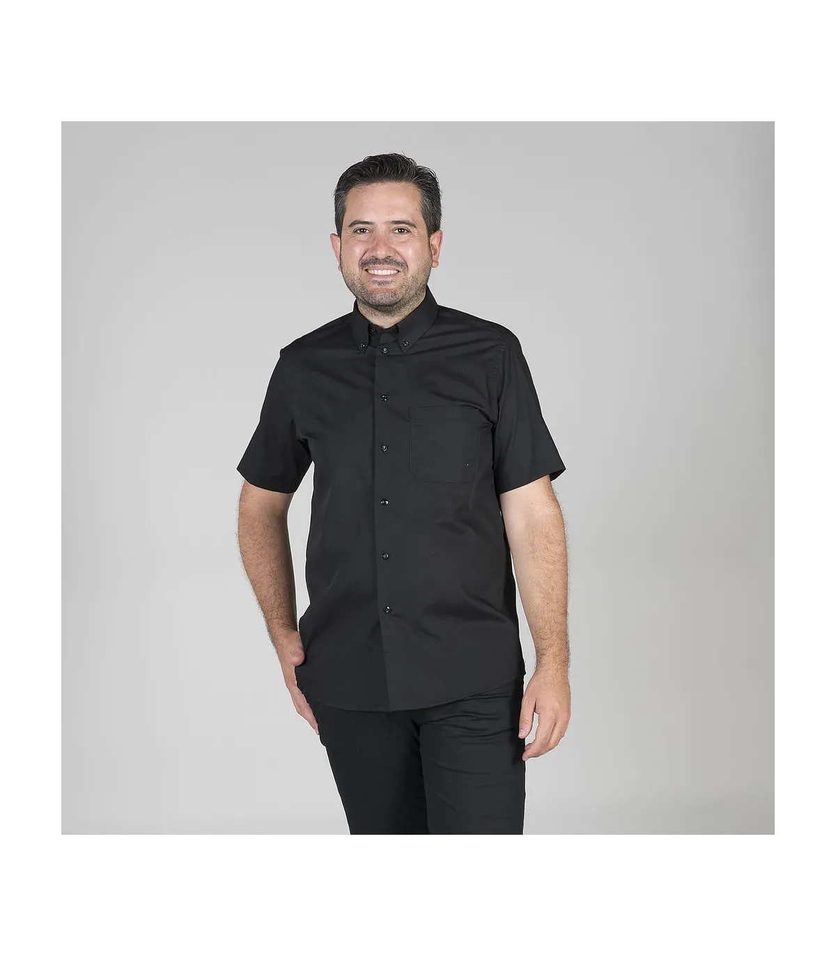 Herrenhemd mit 1 kurzer Ärmeltasche, Popelin Stoff UNIFORMEN GARY'S 265900