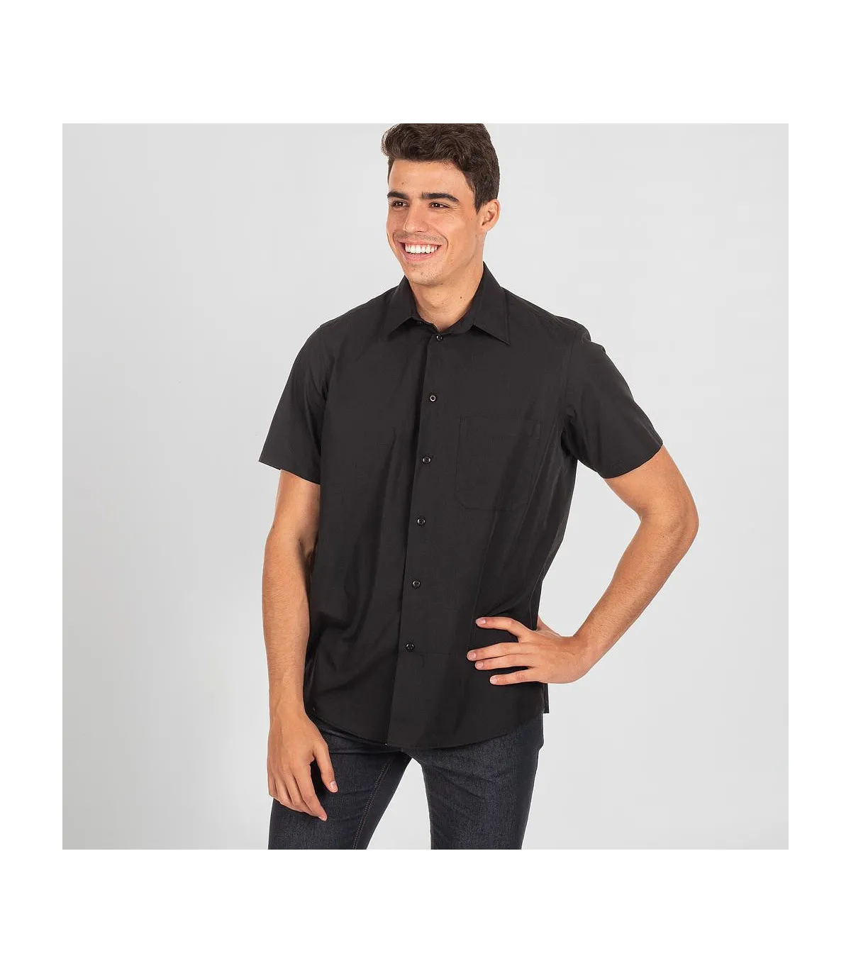 Herrenhemd mit kurzen Ärmeln und Brusttasche, POP NETLINE UNIFORMES GARY'S 295100