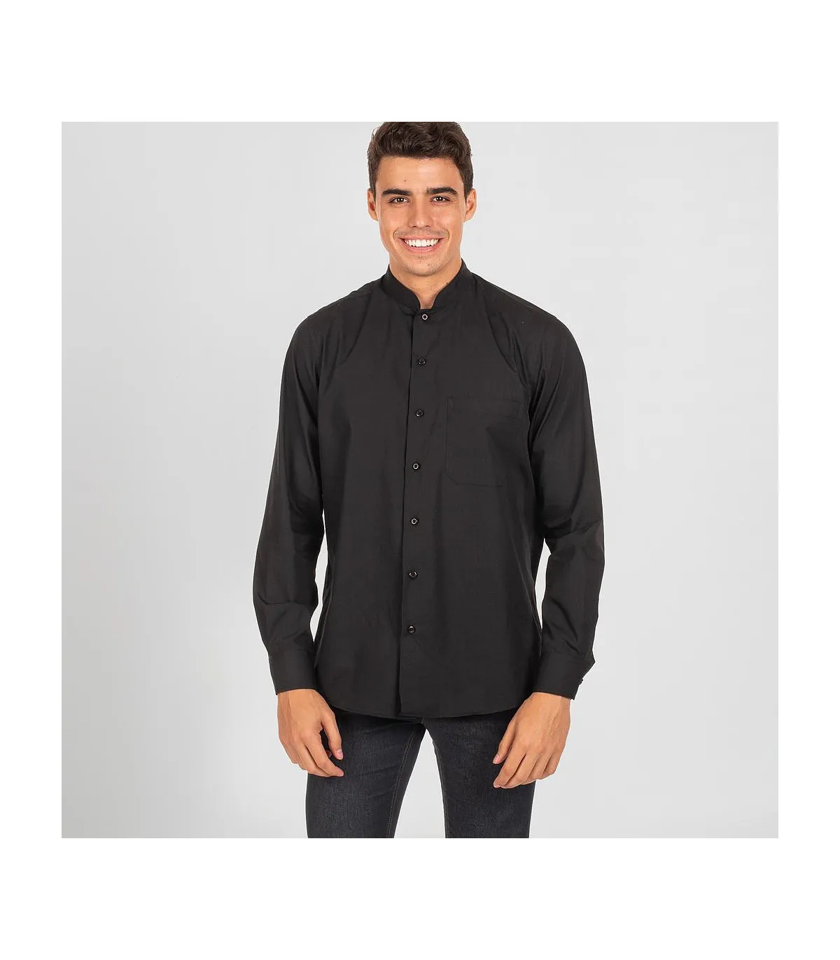 Herrenhemd mit Stehkragen und langen Ärmeln, Popeline-Stoff POP REDLINE UNIFORMES GARY'S 296000