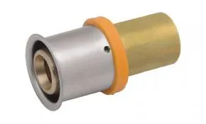 Übergangsstück auf Kupfer mit Presshülse Messing 16x15