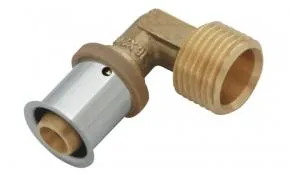 KAN-therm Übergangswinkel 90° Pressfitting Messing 25 mm x 3/4" AG