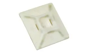 Klebesockel 28 x 28 mm für Kabelverbinder bis 4,8 mm - weiß (100 Stück)