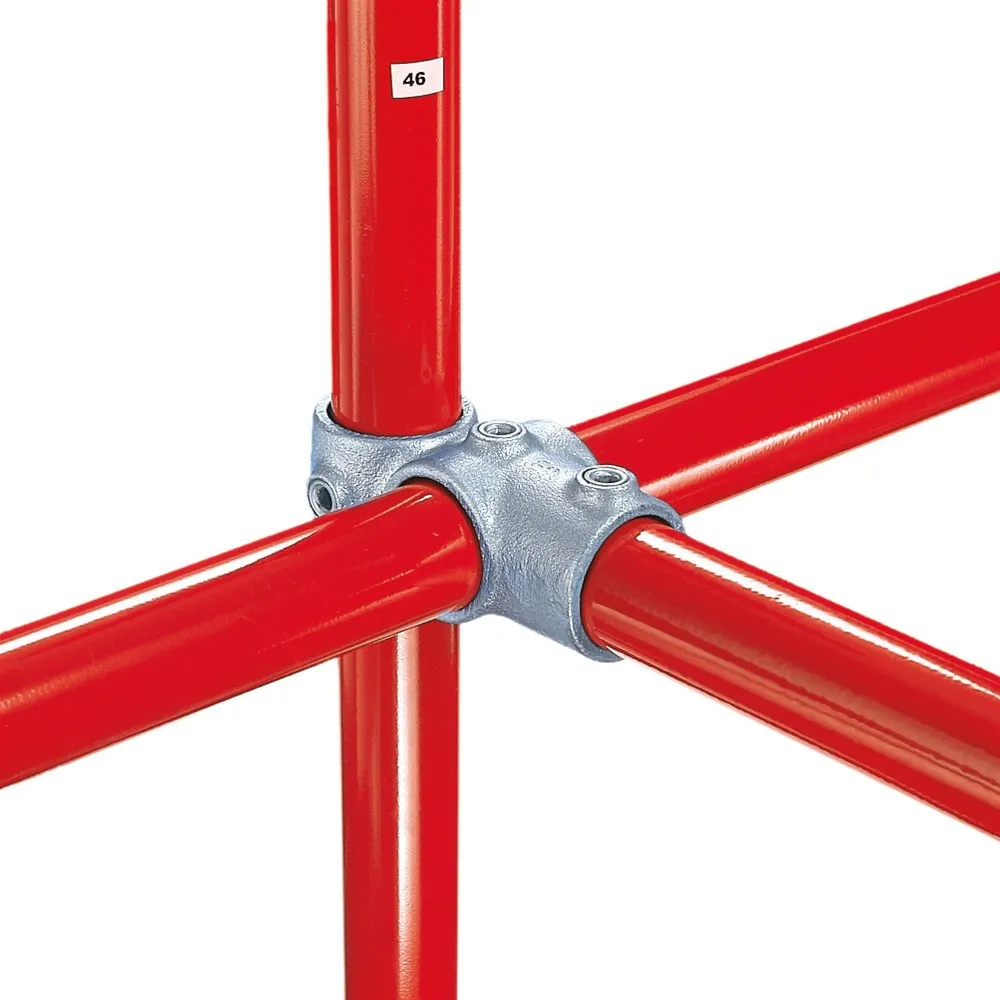 Kreuzverbinder mit 1 Abgang, 2 Durchgängen, Außen-Ø Rohr 26,9 mm