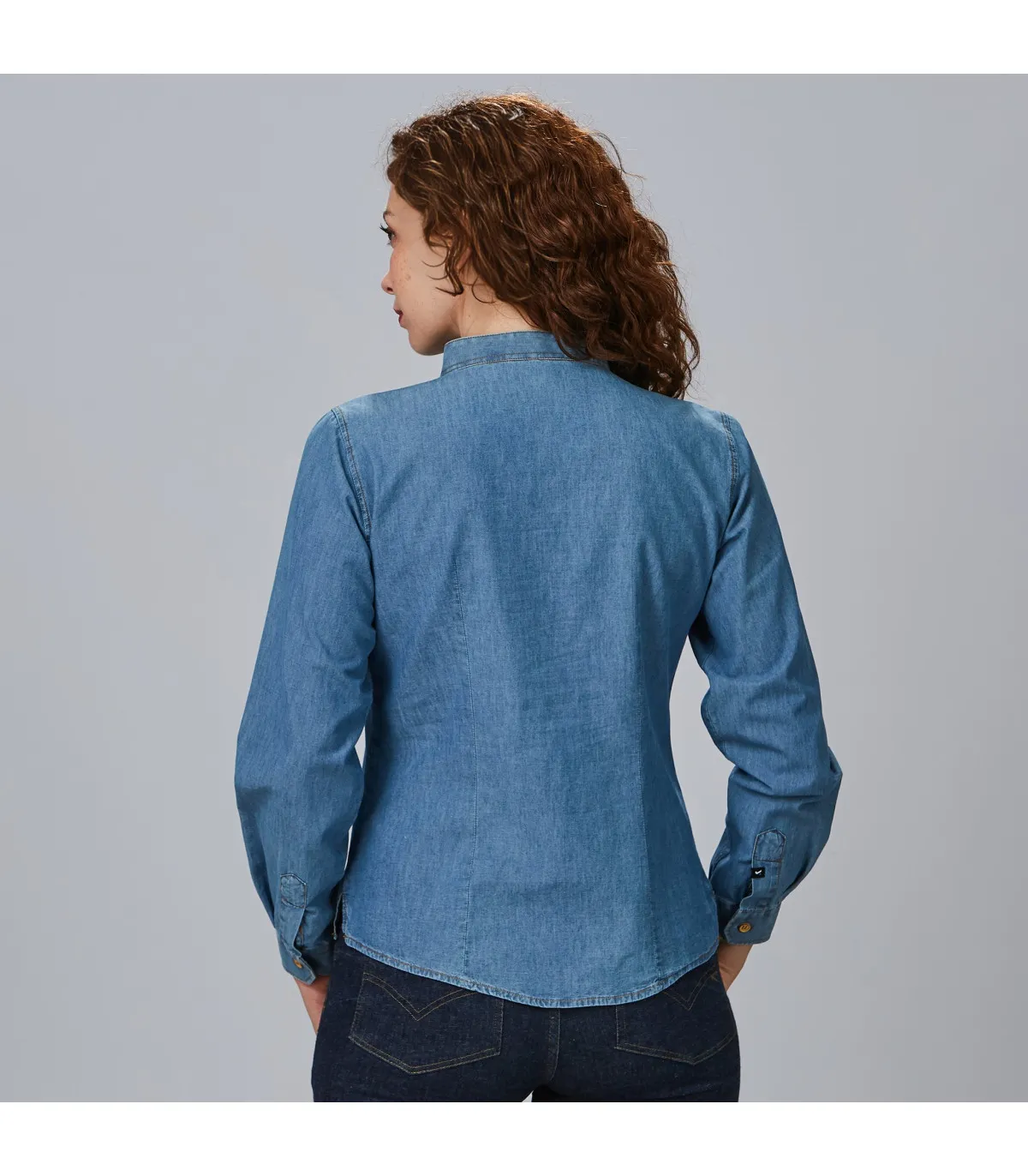 Langarmshirt mit Handvoll für Frauen, POPELÍN TEJANO LAVADO JULIETA UNIFORMES GARY'S 242300