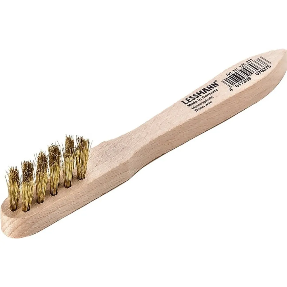 LESSMANN Zündkerzenbürste, Länge 150 mm, 0,15 mm Messingdraht gewellt