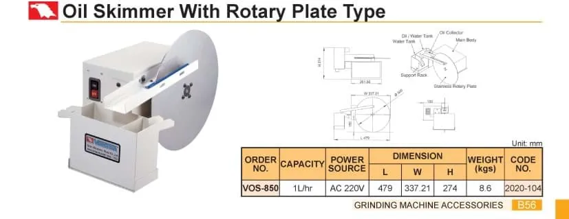 Ölskimmer mit Drehscheibe VOS-850