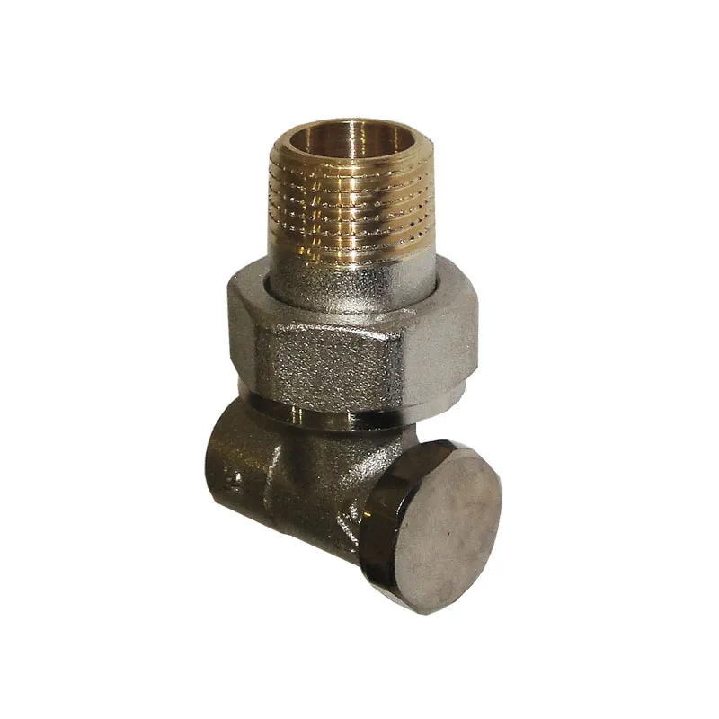 Rücklaufverschraubung Rücklaufventil vernickelt Eck ½ x 15mm zum Einlöten