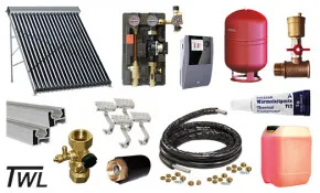 Solaranlage mit 1 x Röhrenkollektoren TWL EtaSunPro®30 VRK30