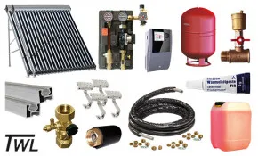 Solaranlage mit 2 x Röhrenkollektoren TWL EtaSunPro®20 VRK20