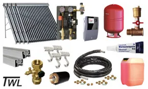 Solaranlage mit 4 x Röhrenkollektoren TWL EtaSunPro®20 VRK20