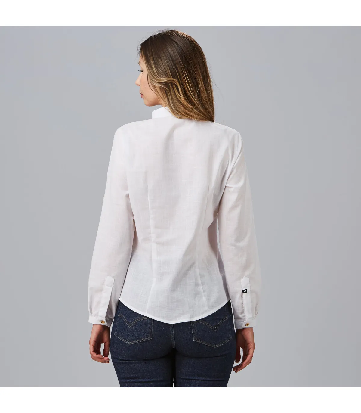 Shirt mao und verstellbare Ärmel für Frauen, falsche Baumwolltuch und Polyester FLORA UNIFORMES GARY'S 243600