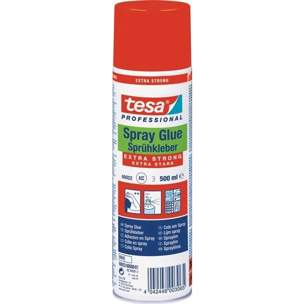tesa® Sprühkleber EXTRA STRONG 60022 weiß 500 ml Spraydose