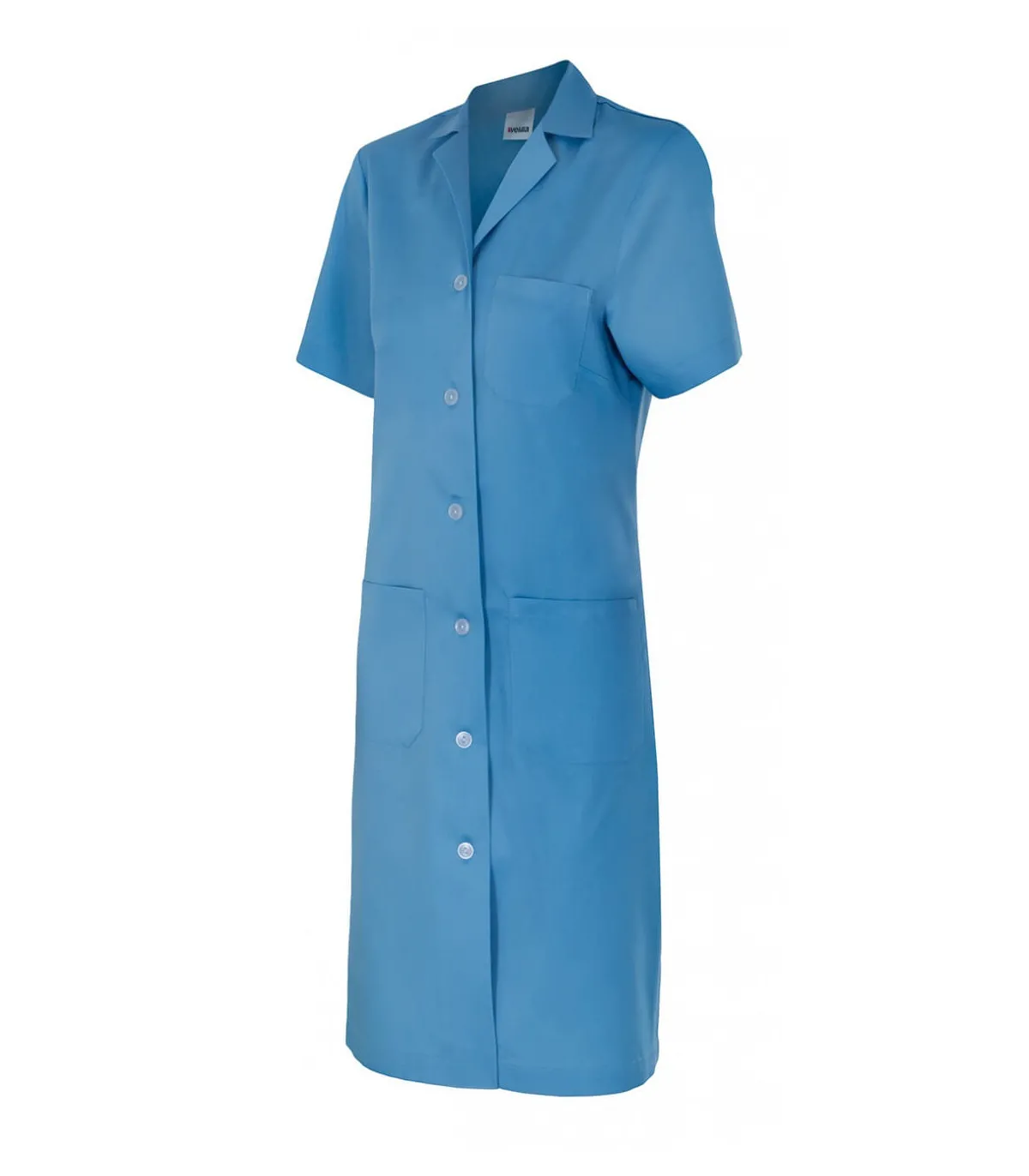 VELILLA Damen-Industriekittel mit kurzen Ärmeln und Knopfverschluss, Serie 907