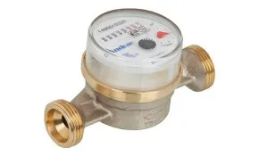 Wasserzähler Kaltwasser 2,5 m³ mit Anschlussgewinde 3/4" AG - BL: 80 mm