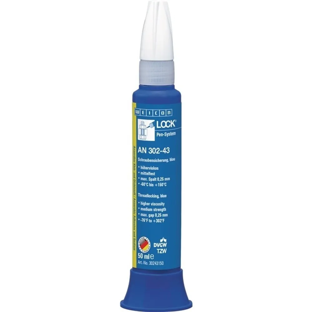 WEICON SchraubensicherungLOCK® AN 302-43 50 ml mf.hv.blau DVGW,KTW Pen