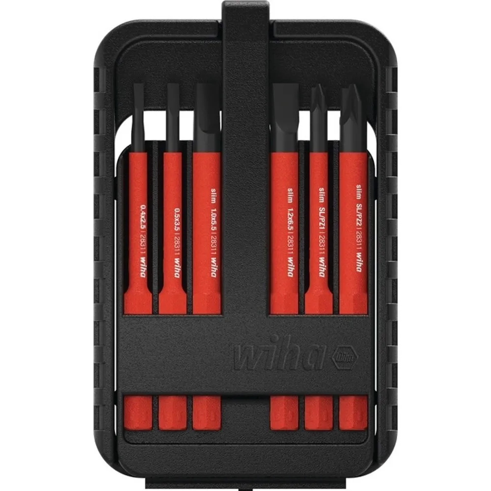 wiha Wechselklingensatz slimBit electric 12-tlg.Schlitz/PH/(+/- PZD)Torx®