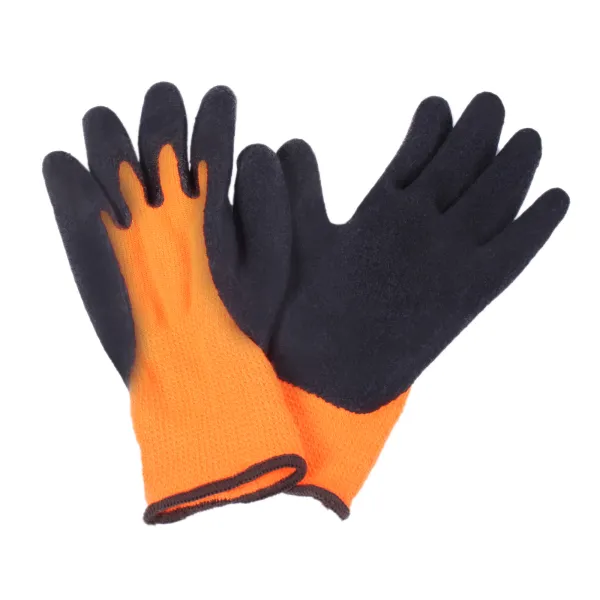 Winterhandschuhe orange mit Latexbeschichtung Gr. 8-11